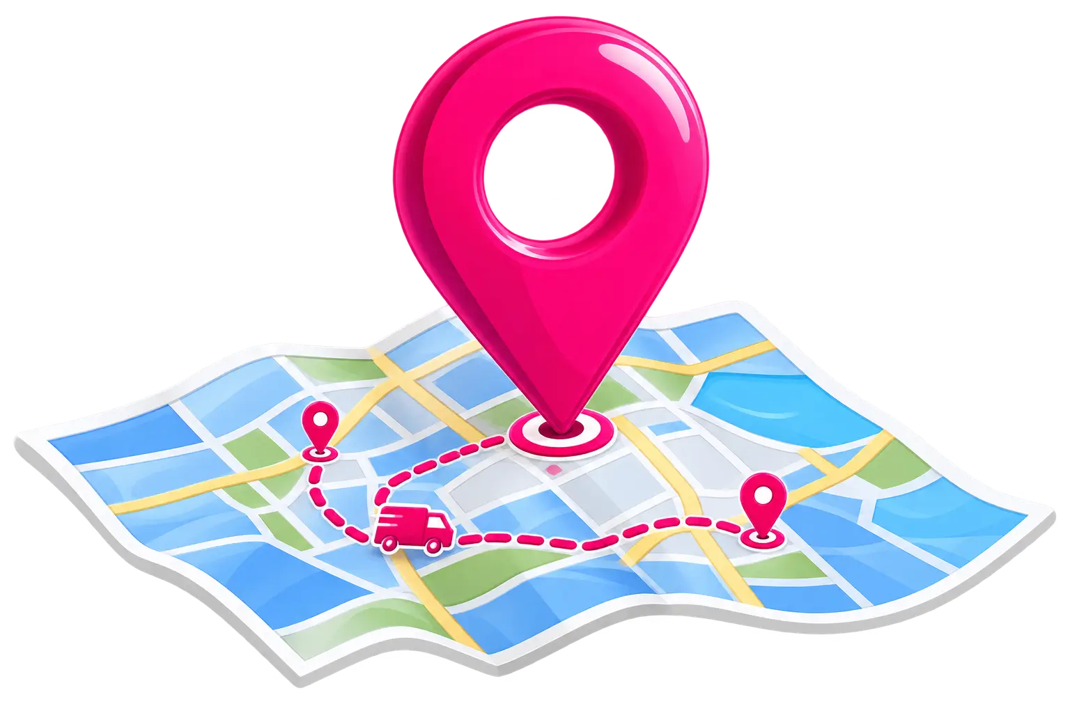 Service area map showing Adeng's Laundry pickup locations