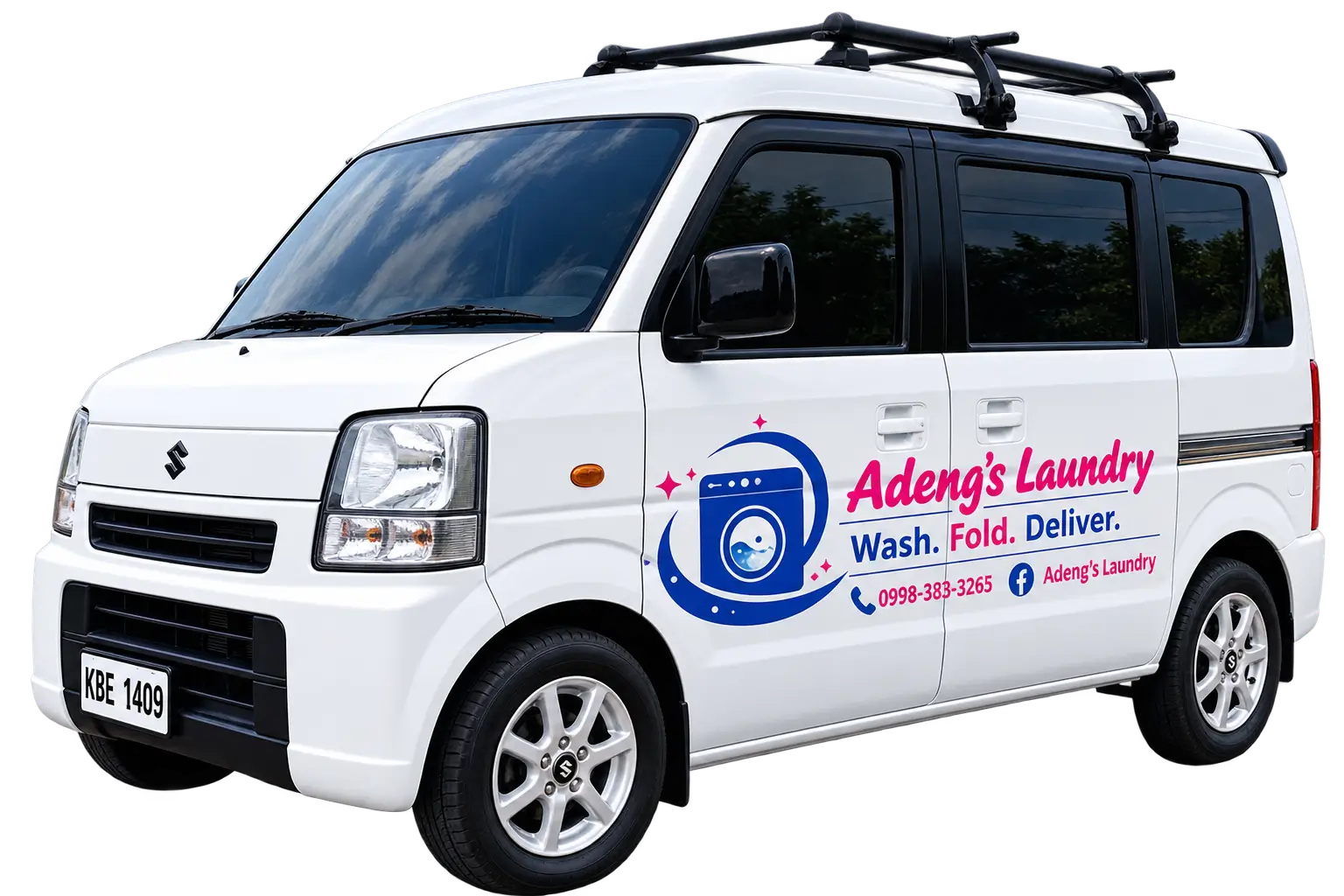 Adeng's Laundry pickup and delivery van